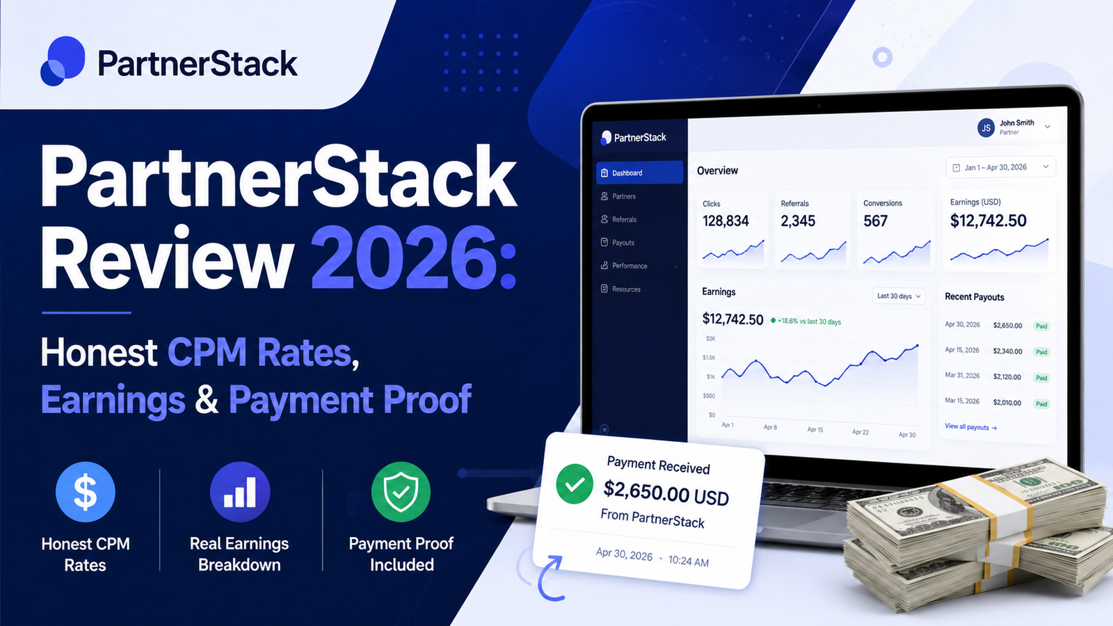 PartnerStack Review 2026: Honest CPM Rates, Earnings & Payment Proof